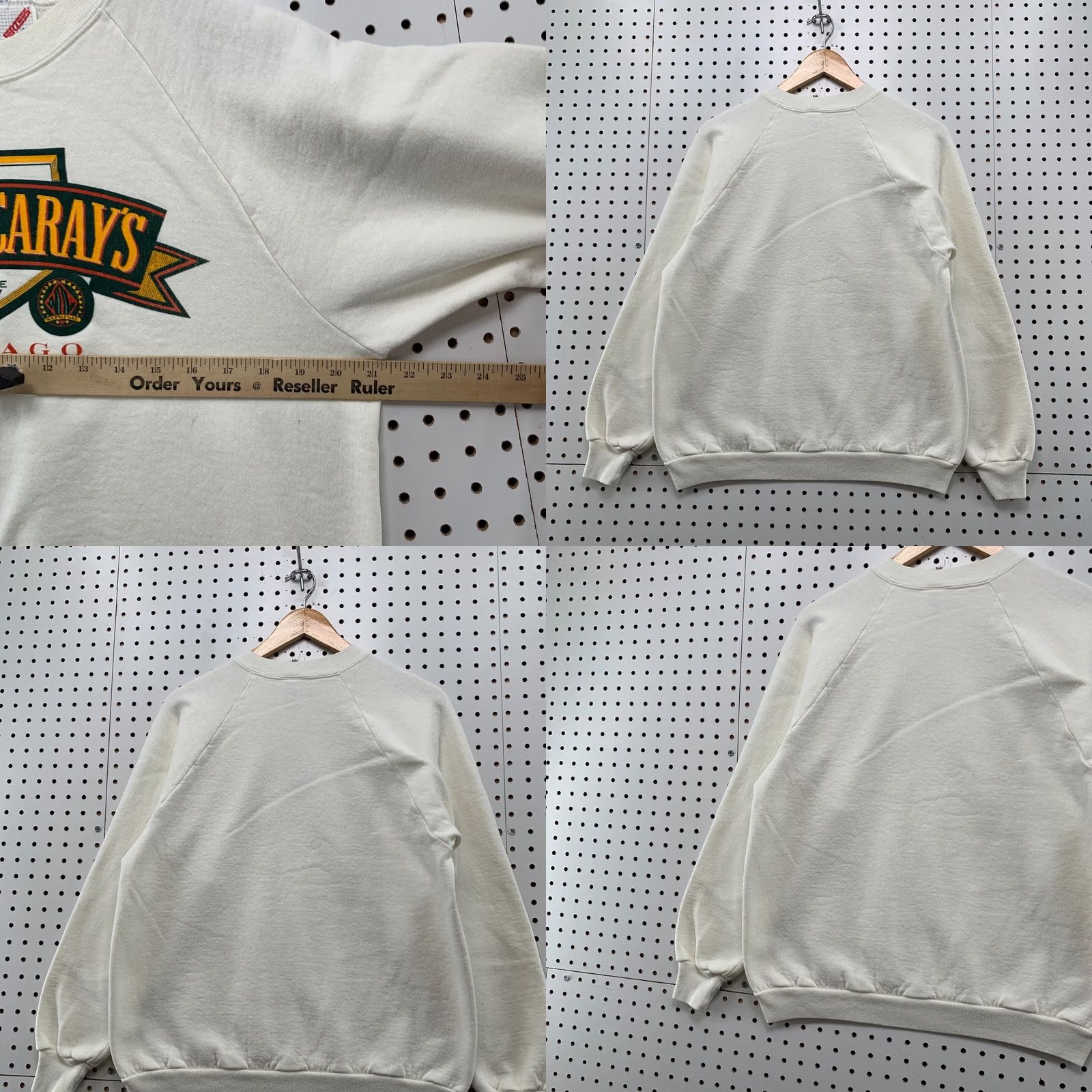 Jerzees VINTAGE 90s Harry Carry’s Chicago Sweatshirt Mens XL Fits Medium White USA Size US M / EU 48-50 / 2 - 9 Thumbnail