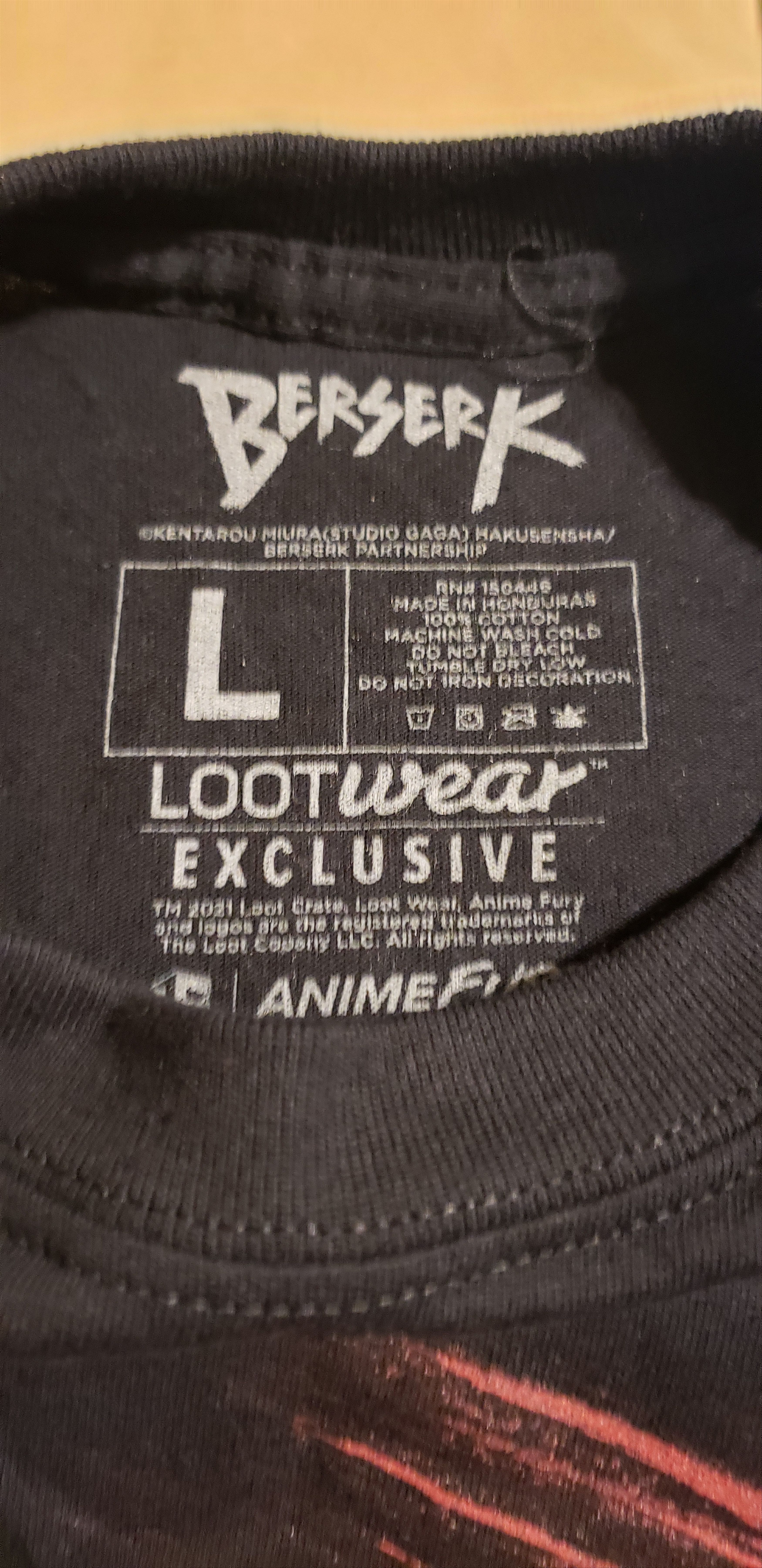Anime RARE BERSERK ANIME T-SHIRT LIMITED EDITION ! L Size US L / EU 52-54 / 3 - 2 Thumbnail