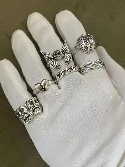 Jewelry × Vintage Punk Gothic Ring Combo Size ONE SIZE - 2 Thumbnail