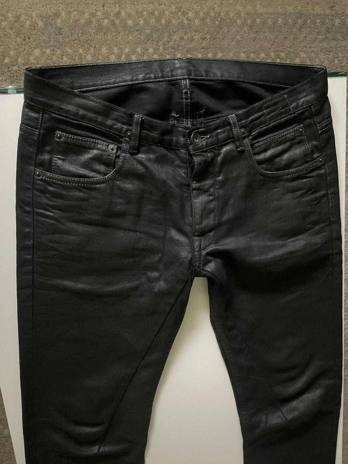 Rick Owens Rick Owens Detroit Cut Waxed Denim Size US 30 / EU 46 - 3 Thumbnail
