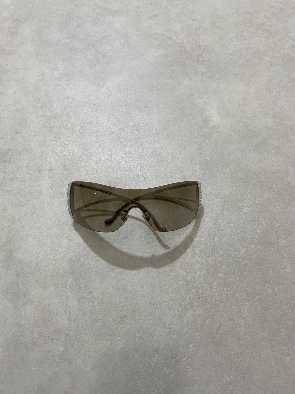 Versace Versace 2034-B crystal Embellished Shield sunglasses Size ONE SIZE - 1 Thumbnail