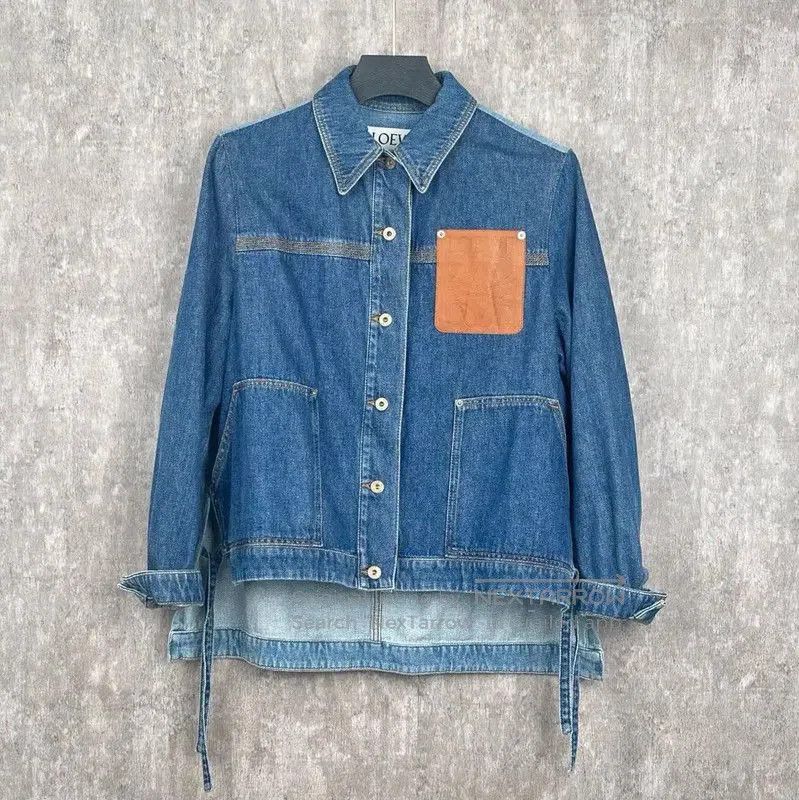 Loewe LOEWE Denim Women's Cardigan with Leather Pocket . Size M / US 6-8 / IT 42-44 - 1 Thumbnail