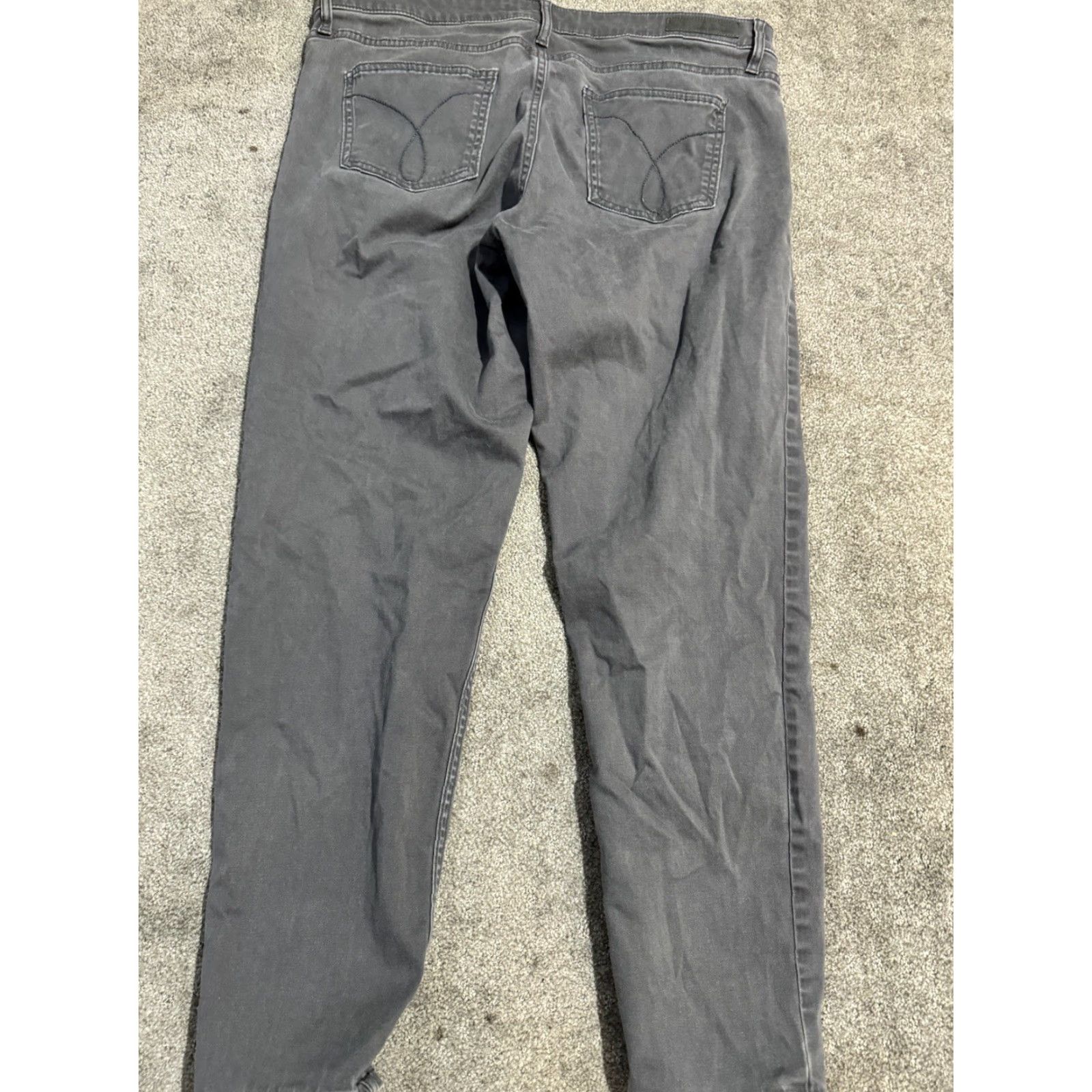 Calvin Klein Calvin Klein Jeans Pants Womens 12 Gray Ankle Skinny Cotton Blend Pockets Regular 5-Pocket Gray Calvin Klein Jeans Womens 12 Size 34" / US 12 / IT 48 - 3 Thumbnail