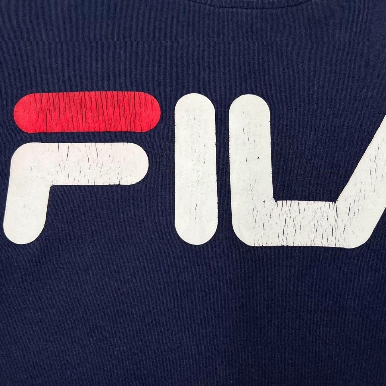Fila FILA Navy Blue Big Logo Spellout Graphic Short Sleeve Cotton T-Shirt Large Size US L / EU 52-54 / 3 - 6 Thumbnail