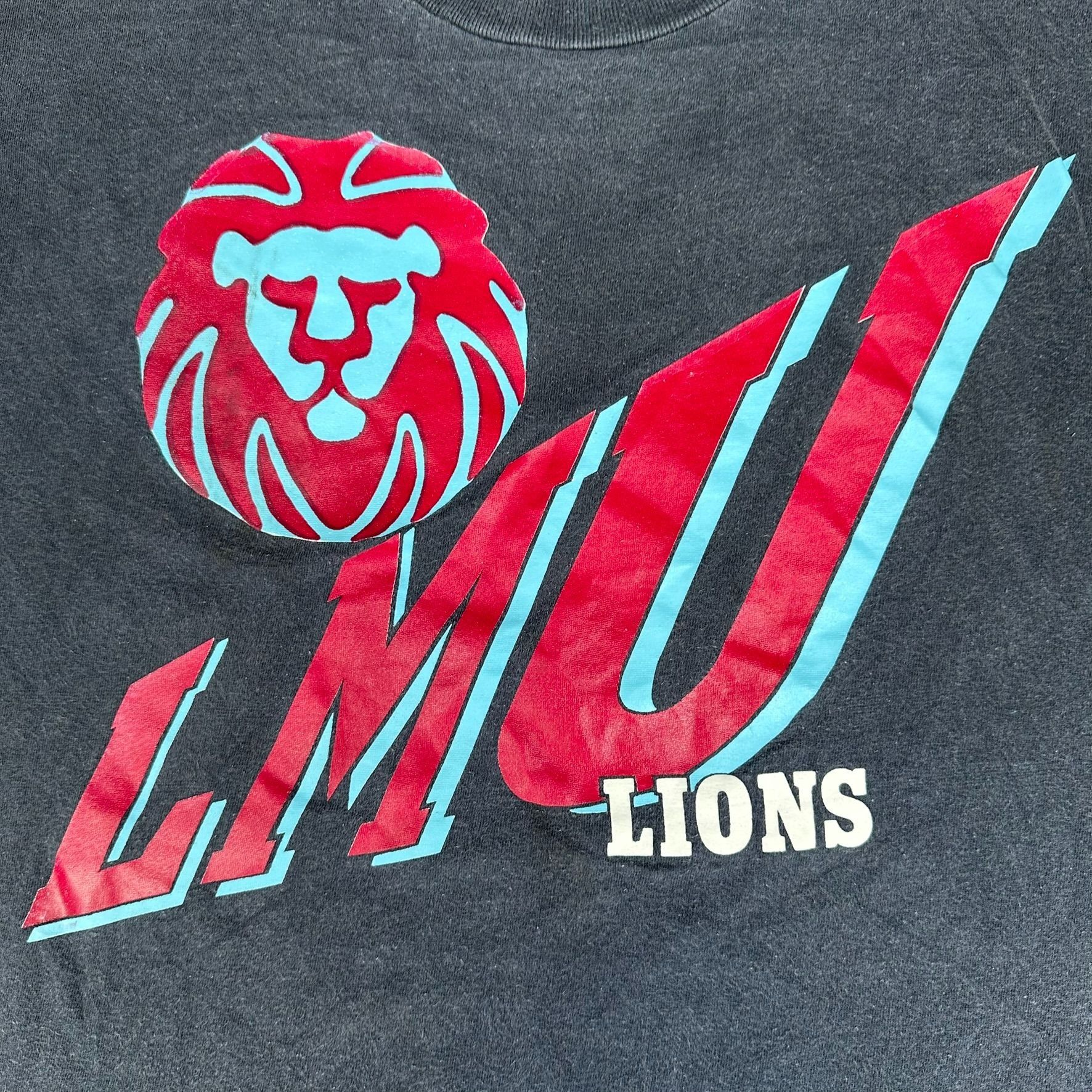 Vintage Vintage 90s LMU Loyola Marymount Lions T-Shirt Faded Black X Size US XL / EU 56 / 4 - 2 Thumbnail