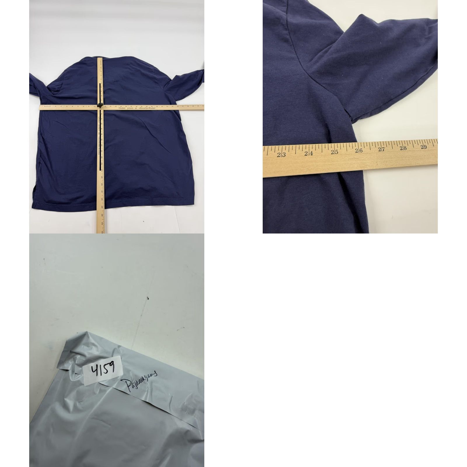 Vintage PajamaGram Pajama Top Mens XL Blue 3/4 Sleeve Button Front Piped Lounge Size US XL / EU 56 / 4 - 8 Thumbnail