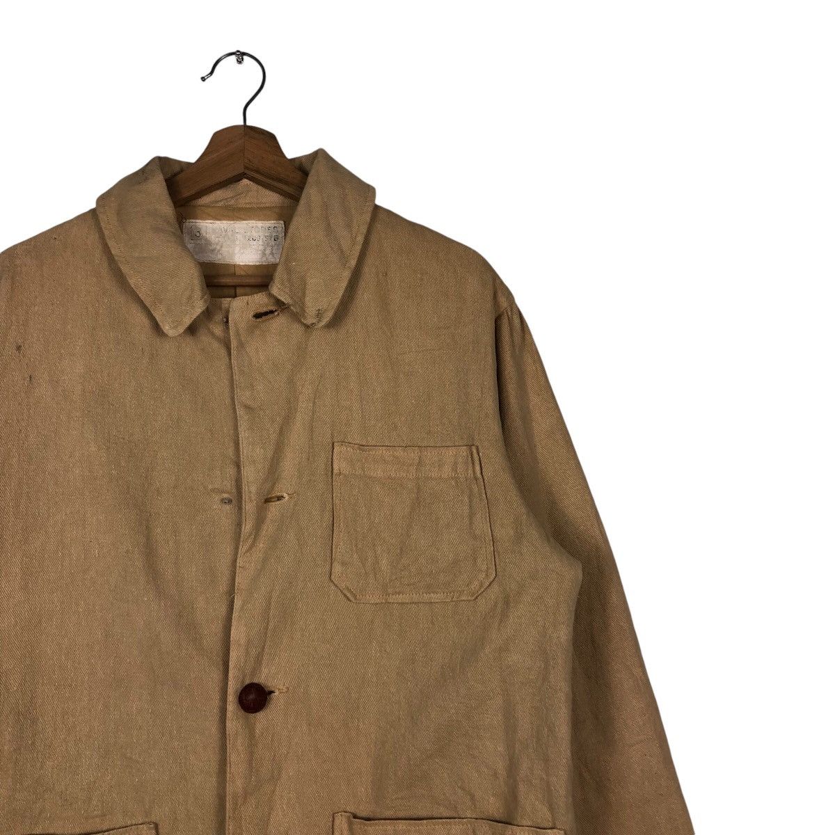 Japanese Brand 📌Vintage Duck Canvas Chore Work Jacket Button 45RPM Design Size US M / EU 48-50 / 2 - 7 Thumbnail