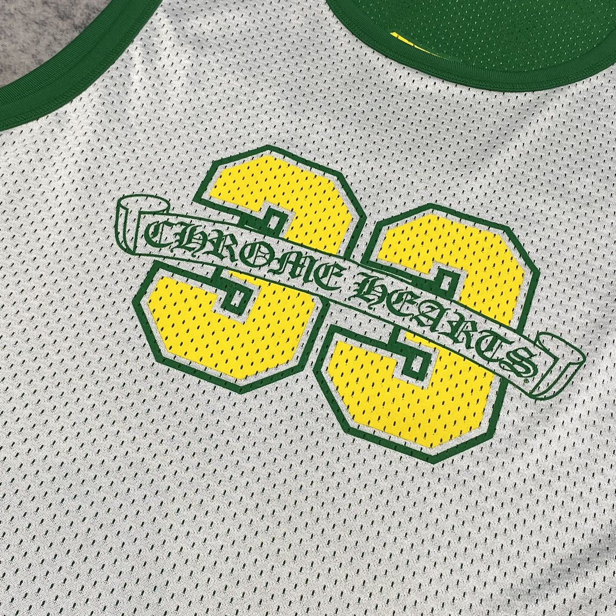 Chrome Hearts CHROME HEARTS Mesh Reversible Basketball Jersey GREEN/WHITE Size US L / EU 52-54 / 3 - 10 Thumbnail