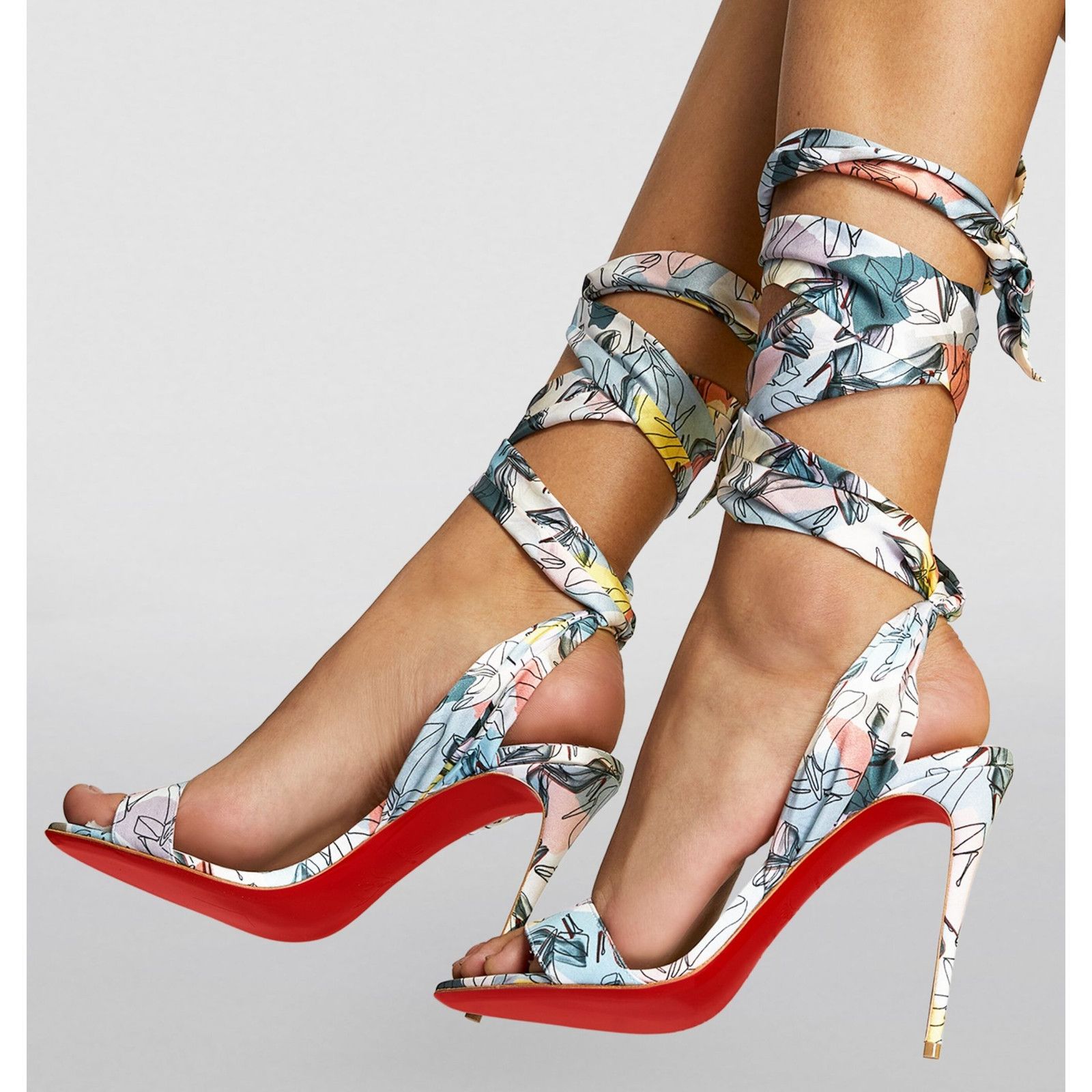 Christian Louboutin Sandale Du Desert 100 Shoes It Up Blue Sandal Heel Pump 39.5 Size US 9.5 / IT 39.5 - 5 Thumbnail