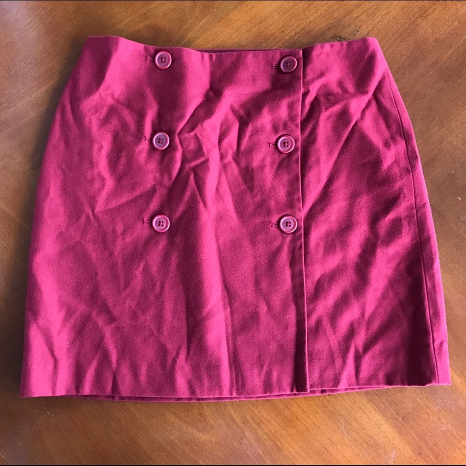 Ann Taylor Vintage 90s Ann Taylor red wool blend skirt size 10P Size 32" / US 10 / IT 46 - 2 Thumbnail