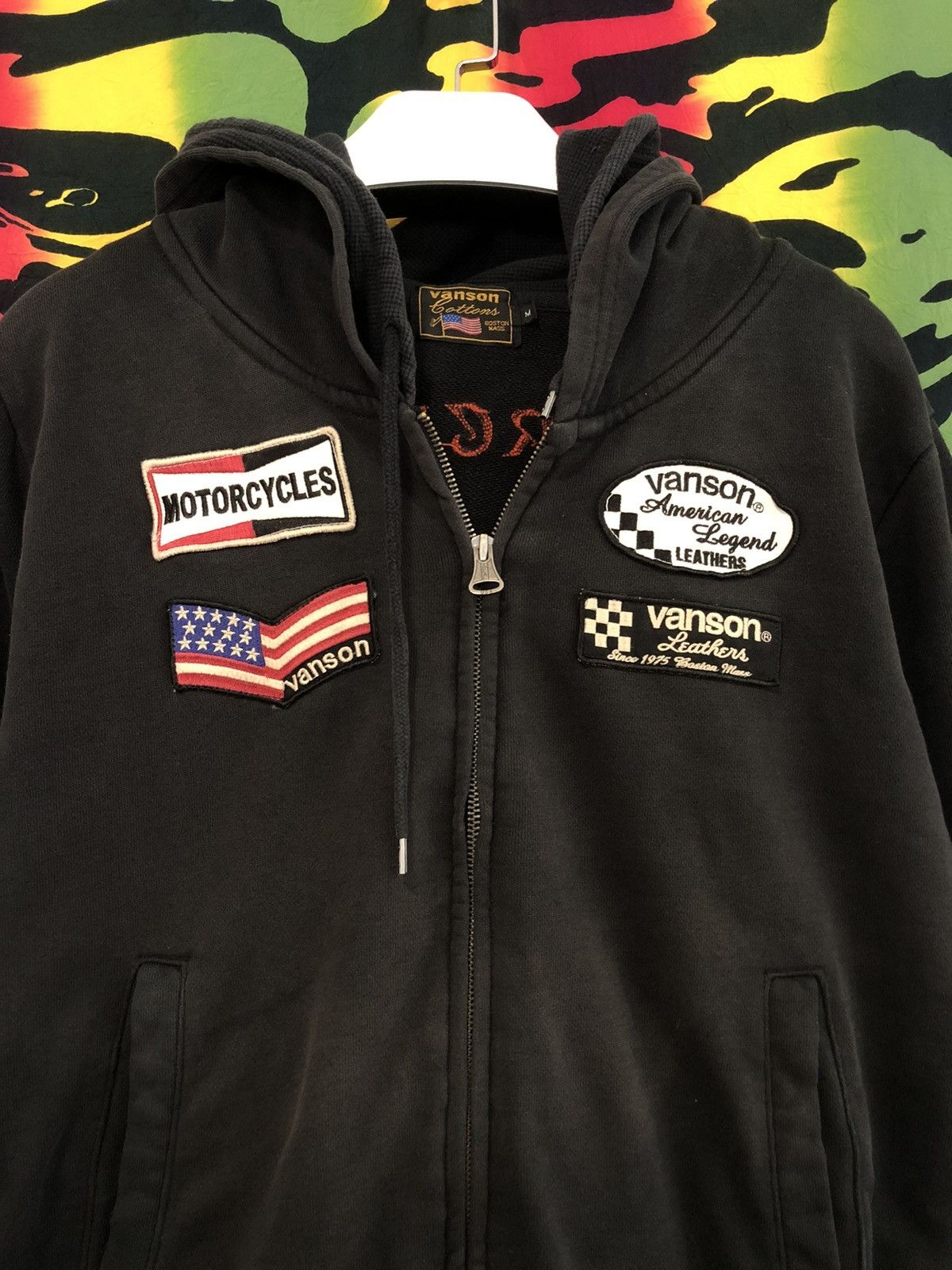 Vanson Leathers Vanson Leather fade zipper hoodie Size US M / EU 48-50 / 2 - 4 Thumbnail