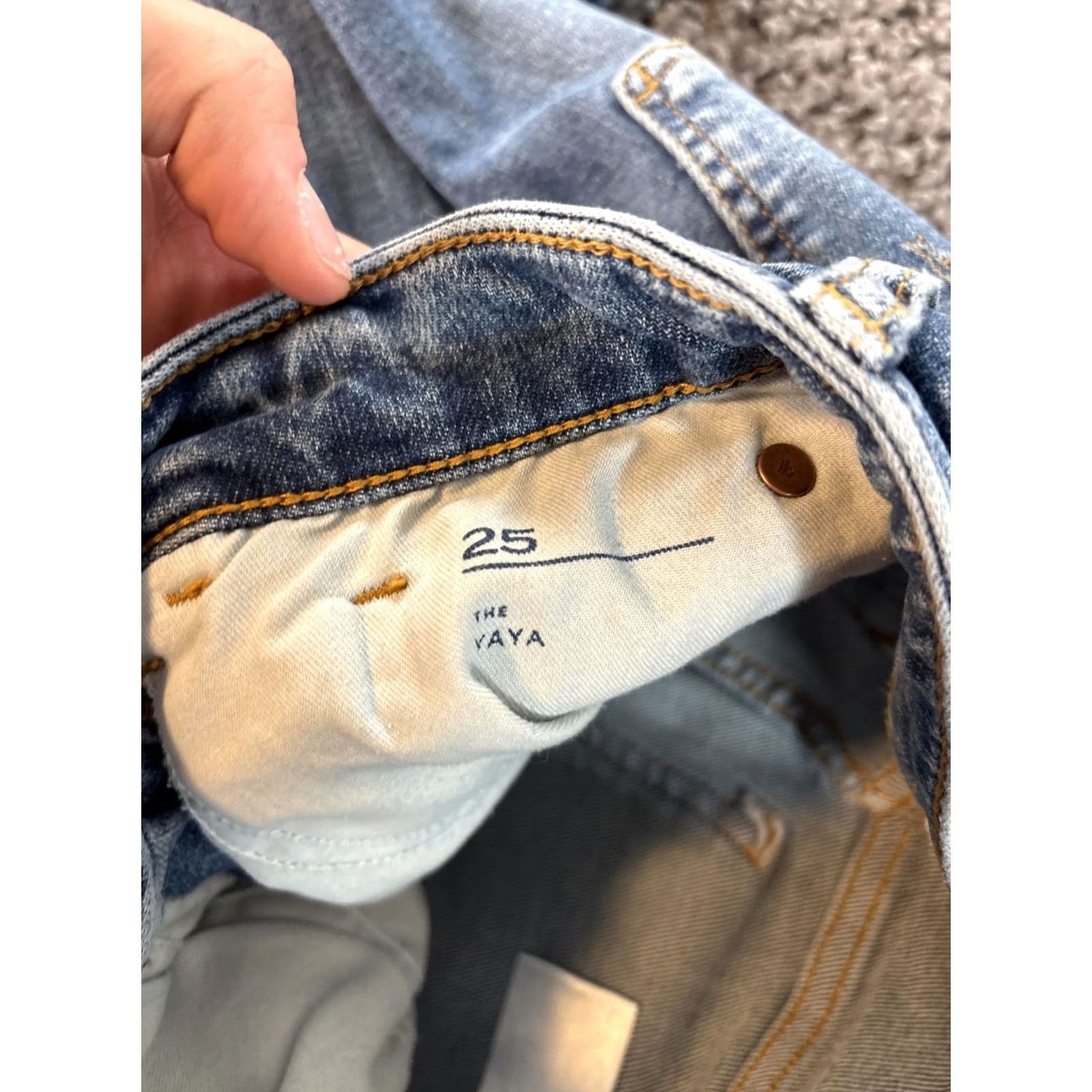 Anthropologie Anthropologie Pilcro Pants Womens 25 Blue Med Wash The Yaya Low Rise Frayed Boot Cropped Flared 90s Bohemian Casual Womens Size 42" / US 20 - 7 Thumbnail