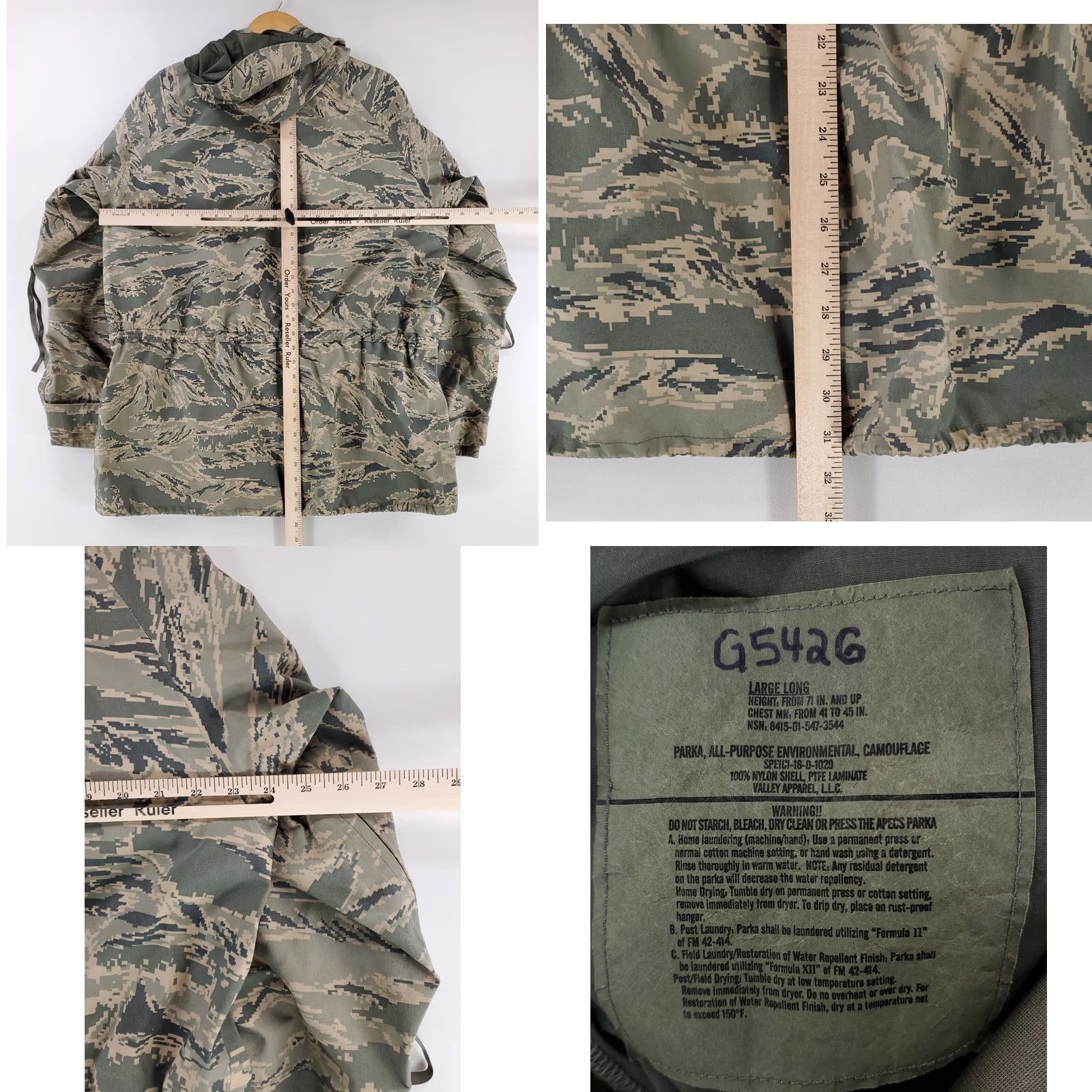 Vintage VINTAGE US Military All Purpose Environmental Parka Jacket Camouflage GTX APECS Mens L Long Size US L / EU 52-54 / 3 - 8 Thumbnail