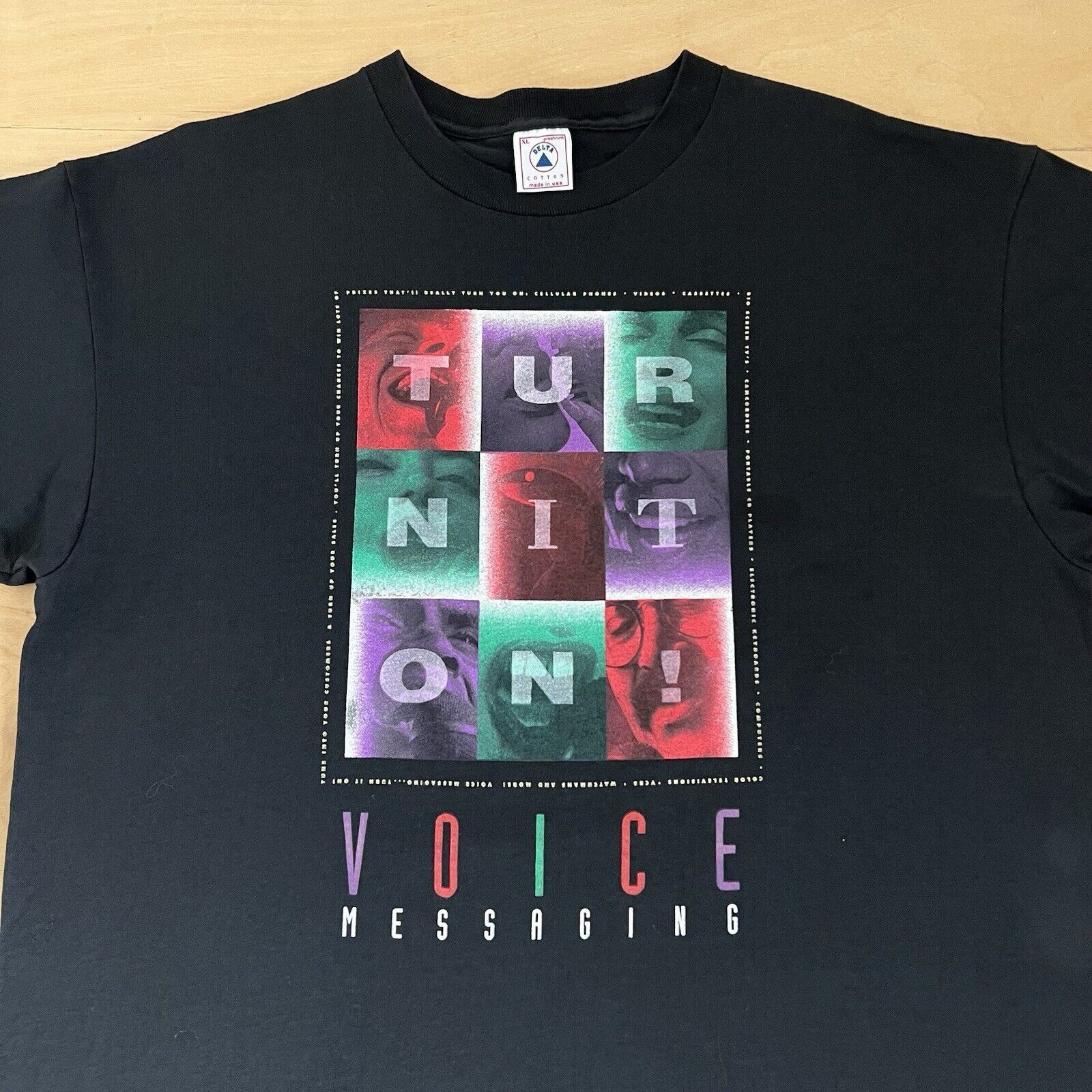 Vintage Vintage Voice Messaging Shirt XL Black Y2K Technology Size US XL / EU 56 / 4 - 3 Thumbnail