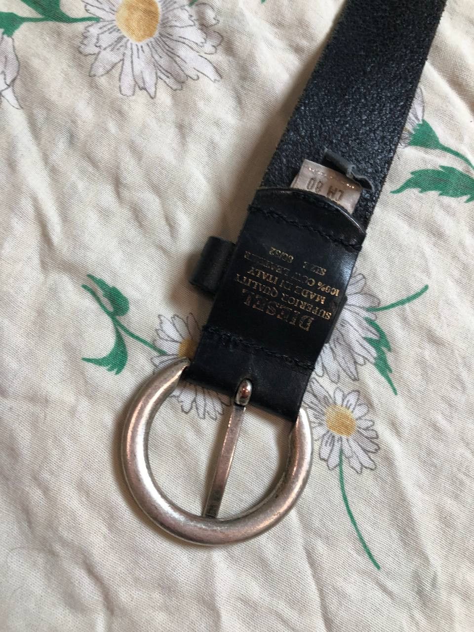 Diesel Diesel Men’s Black Leather Belt Designer Metal Buckle Size ONE SIZE - 10 Thumbnail