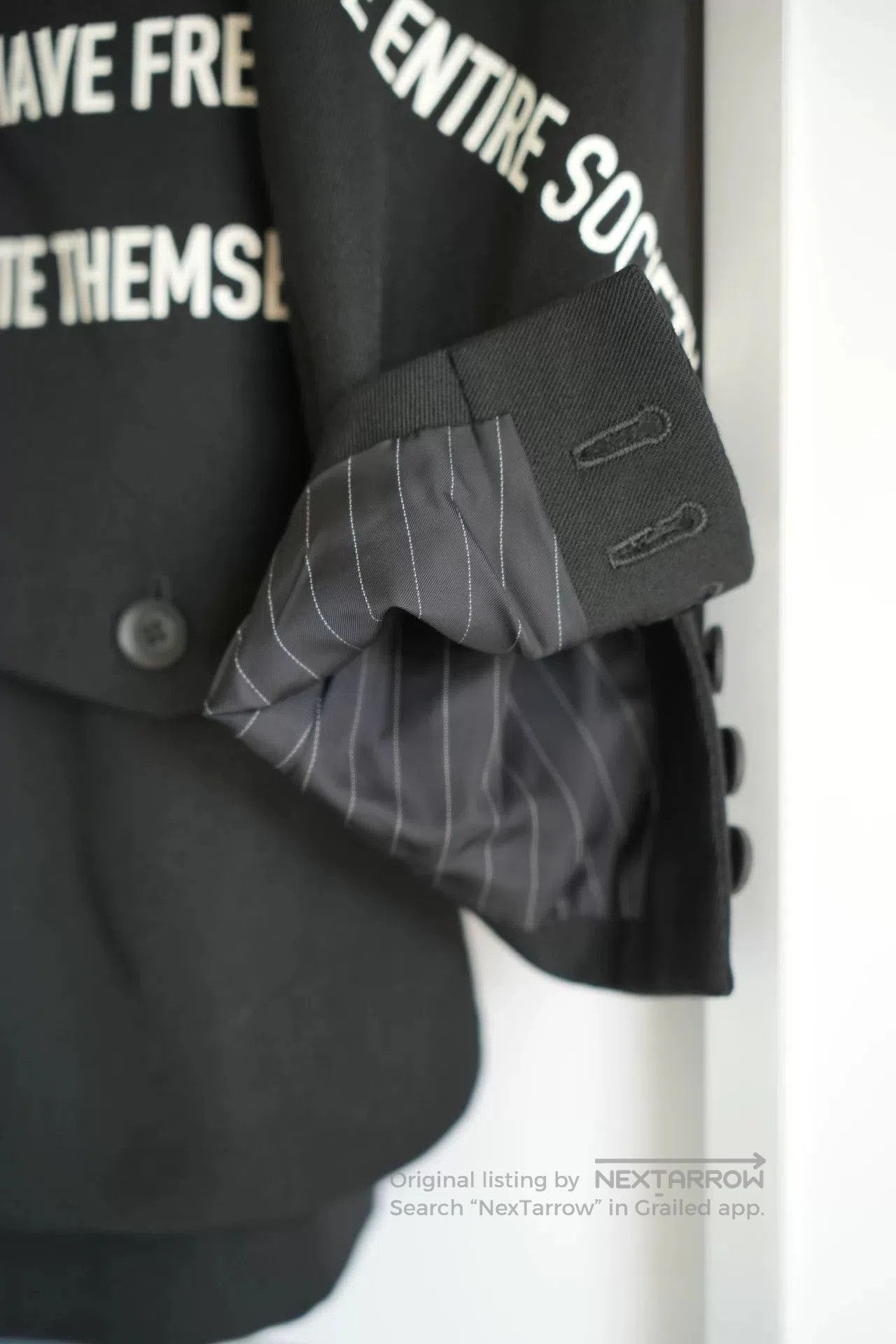 Yohji Yamamoto Yohji Yamamoto Black Suit with Statements. Size US S / EU 44-46 / 1 - 7 Thumbnail
