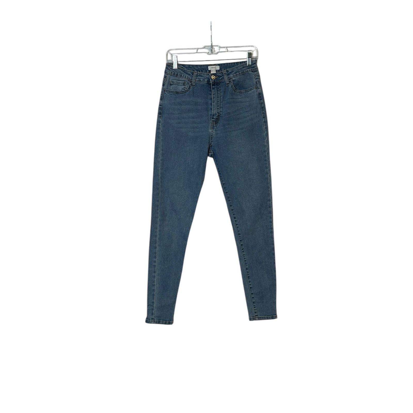 Forever 21 FOREVER 21 blue skinny high waisted stretch jeans size 29 Size 29" - 7 Thumbnail