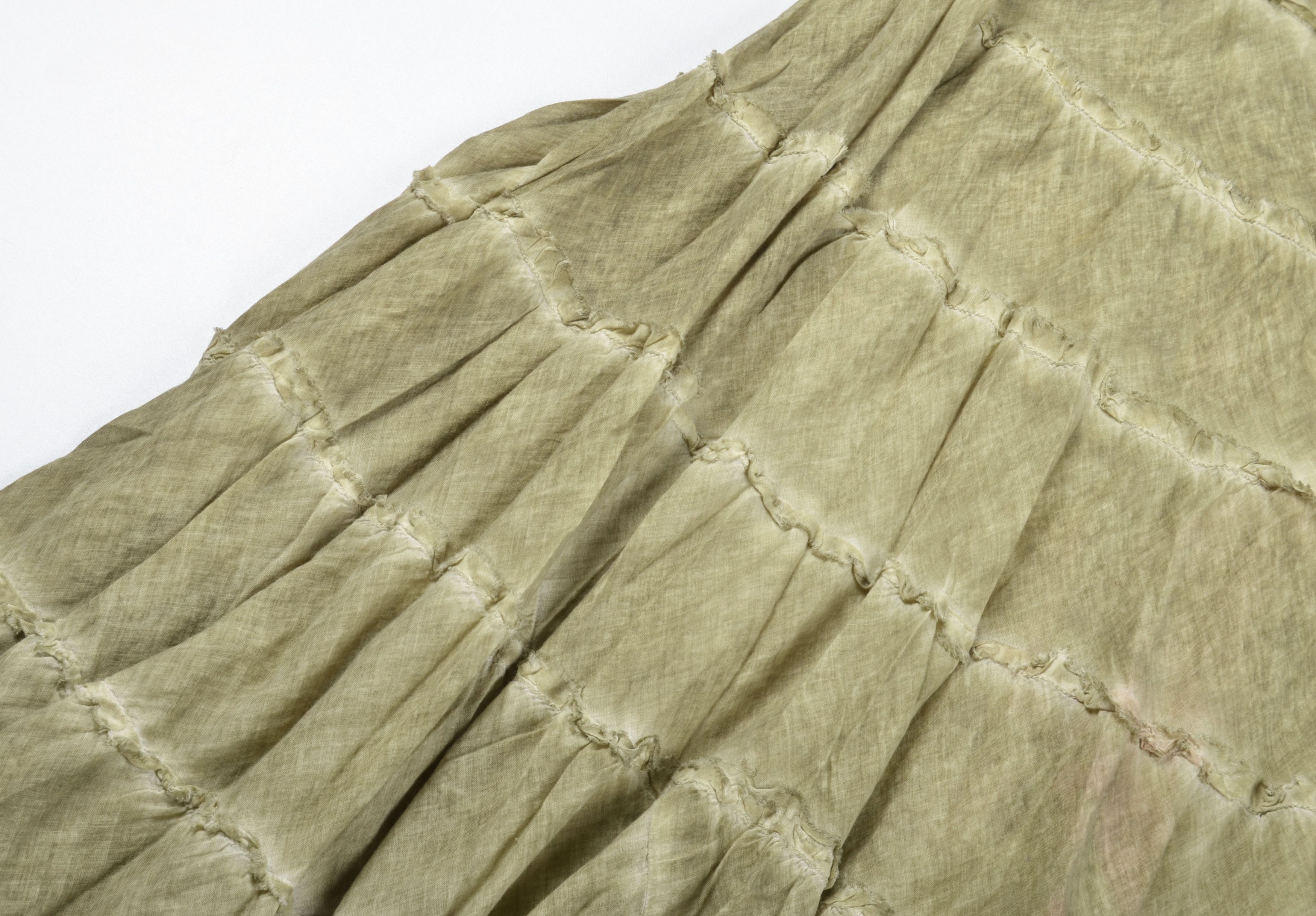 Free People Free People Y2K Boho Olive Green Tiered Maxi Skirt Size 27" / US 4 / IT 40 - 6 Thumbnail