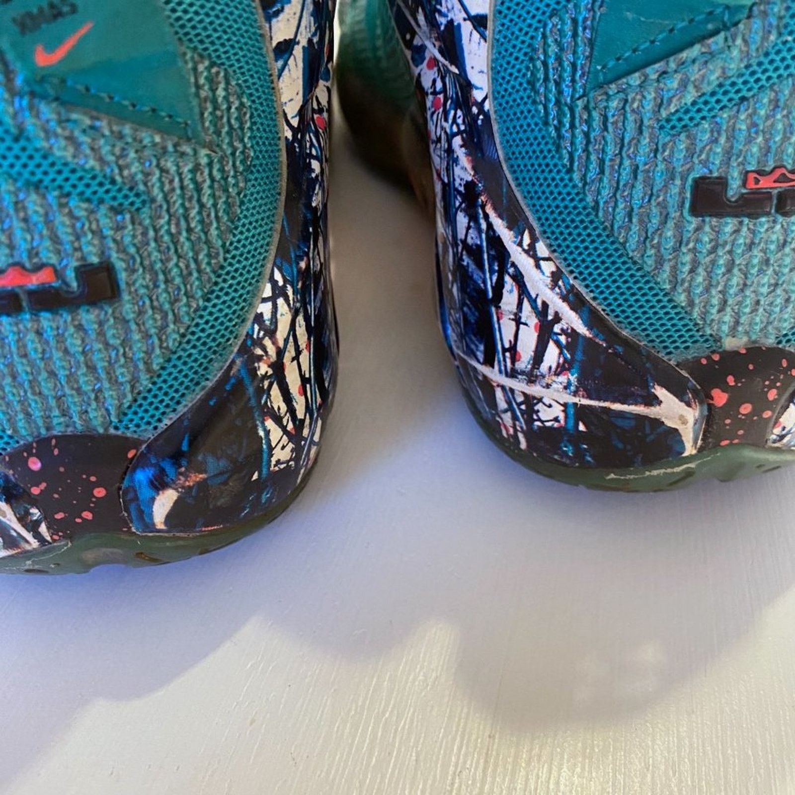 Nike Nike Lebron James 12 Emerald Green Youth Shoes 7Y 685181-303 Size US 7 / EU 40 - 7 Thumbnail