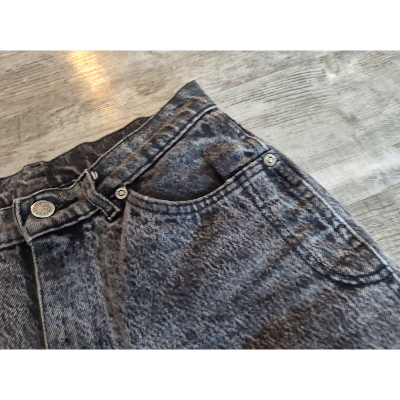 Lee VINTAGE Lee Riders M.R. Lee Rider Jeans Womens 28x30 High Waist 80s Acid Wash Black 11 USA Mens? Size 32" / US 10 / IT 46 - 5 Thumbnail