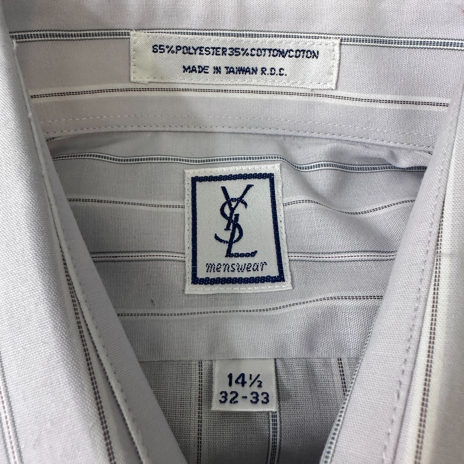 Other Yves Saint Laurent Dress Shirt Men’s 14.5 32-33 Blue Button Size US M / EU 48-50 / 2 - 6 Thumbnail