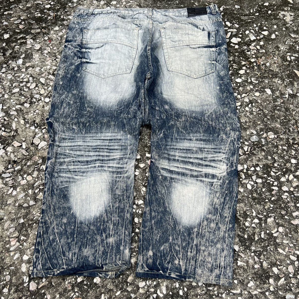 Japanese Brand “y2k style” HEAVY DISTRESSED ACID WASH JEANS Size US 43 - 8 Thumbnail