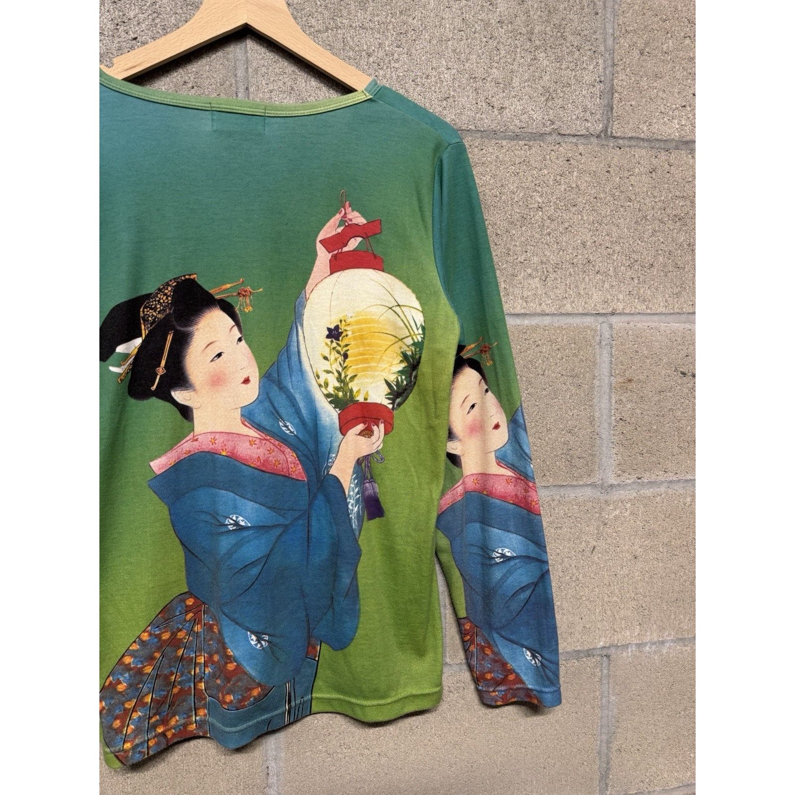 Vintage Vintage Y2K Geisha Lantern Aop Microfiber Blend Top xl women Size XL / US 12-14 / IT 48-50 - 3 Thumbnail
