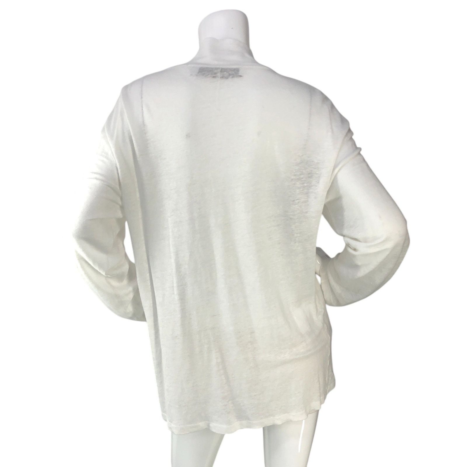 Iro IRO Paris Size S Tunic Top Cowl Neck Long Sleeve Linen White Size S / US 4 / IT 40 - 7 Thumbnail