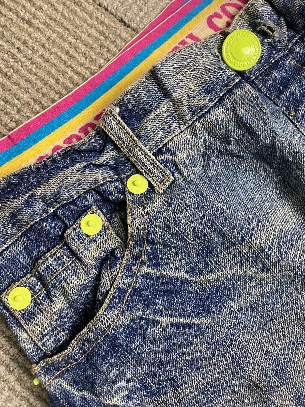 Hysteric Glamour × If Six Was Nine JAPANESE BRAND DISTRESED COPPER SMITH DOUBLE WAIST JEANS Size US 34 / EU 50 - 8 Thumbnail