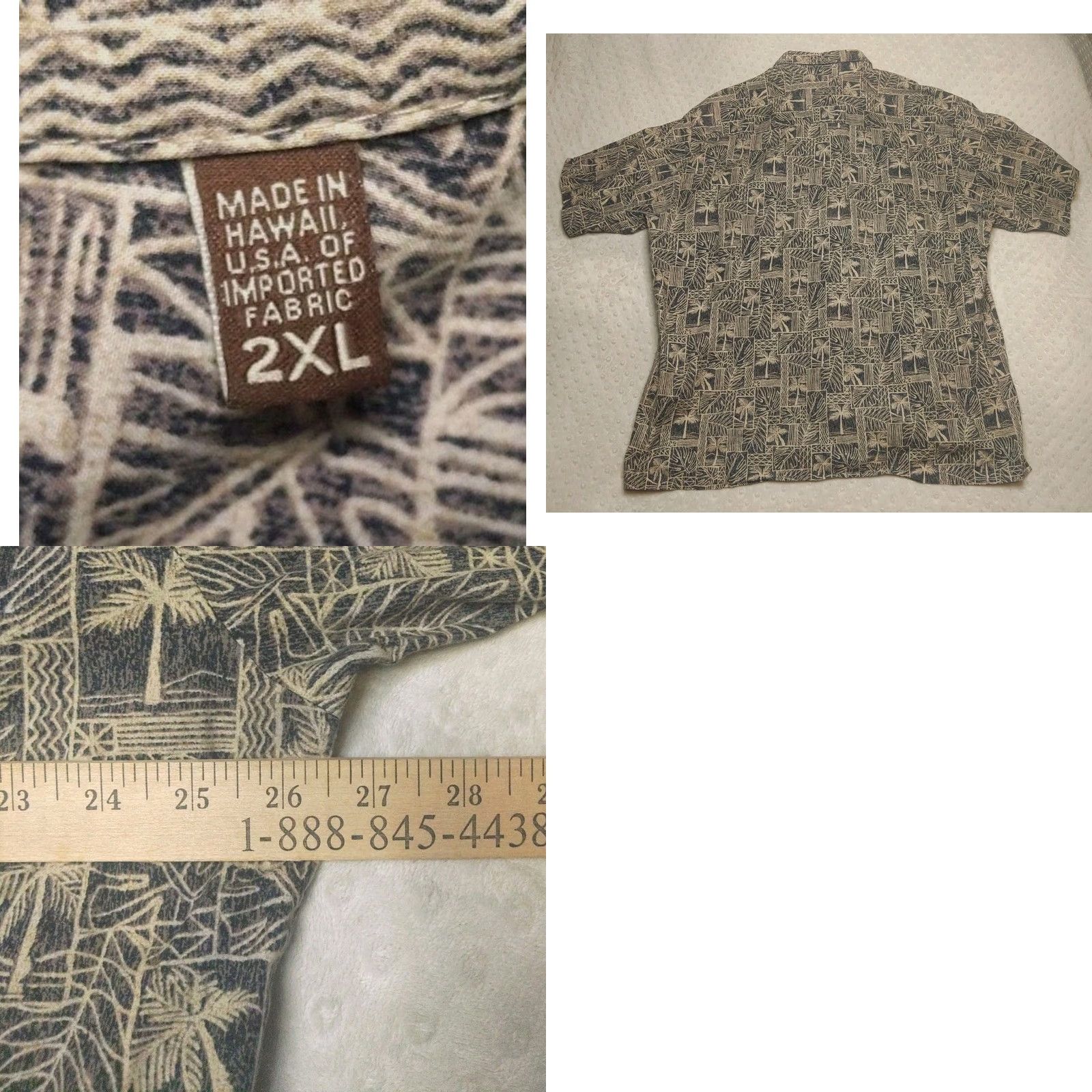 Tori Richard Tori Richard Shirt Men 2XL Beige Floral Cotton Button Up Hawaiian Geometric Shirt Size US XXL / EU 58 / 5 - 8 Thumbnail