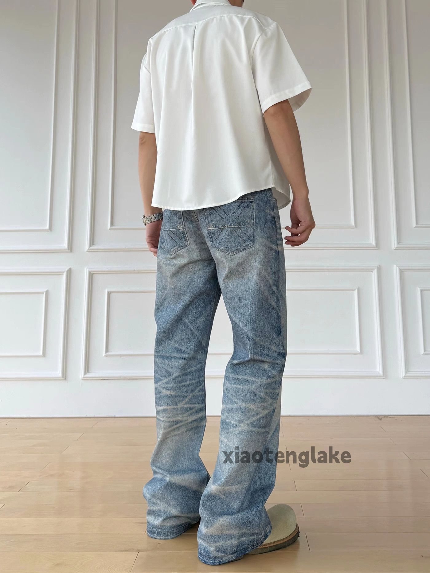 Jean xtl vintage washed faded cleanfit punk hiphop jeans Size US 34 / EU 50 - 3 Thumbnail