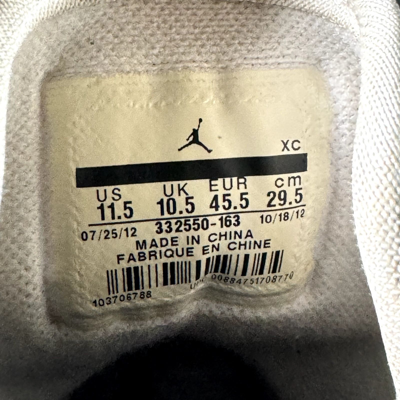Jordan Brand Nike Air Jordan 1 Retro High Chicago 2013 Men's Shoes Size US 11.5 / EU 44-45 - 7 Thumbnail