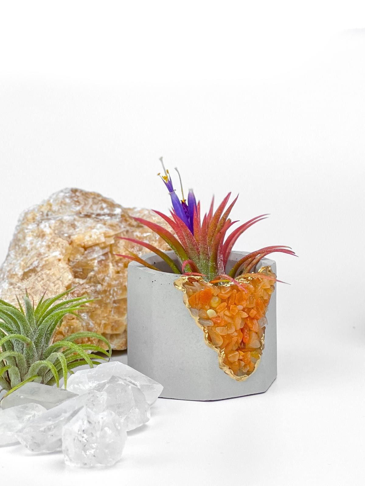 Other Red Aventurine Crystal Planter Reiki Crystal Candle Holder Size ONE SIZE - 2 Thumbnail