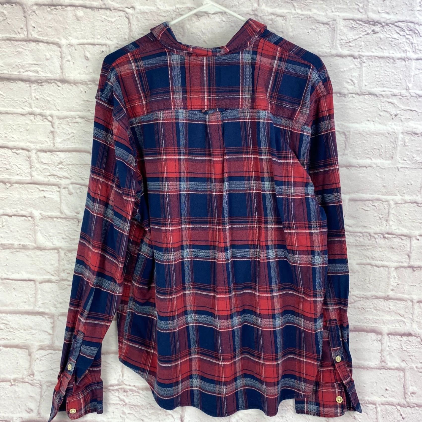 Lucky Brand VINTAGE Lucky Brand Mens Flannel Button Up Shirt XL Saturday Plaid Casual Stretch 44 in Chest Size US XL / EU 56 / 4 - 2 Thumbnail