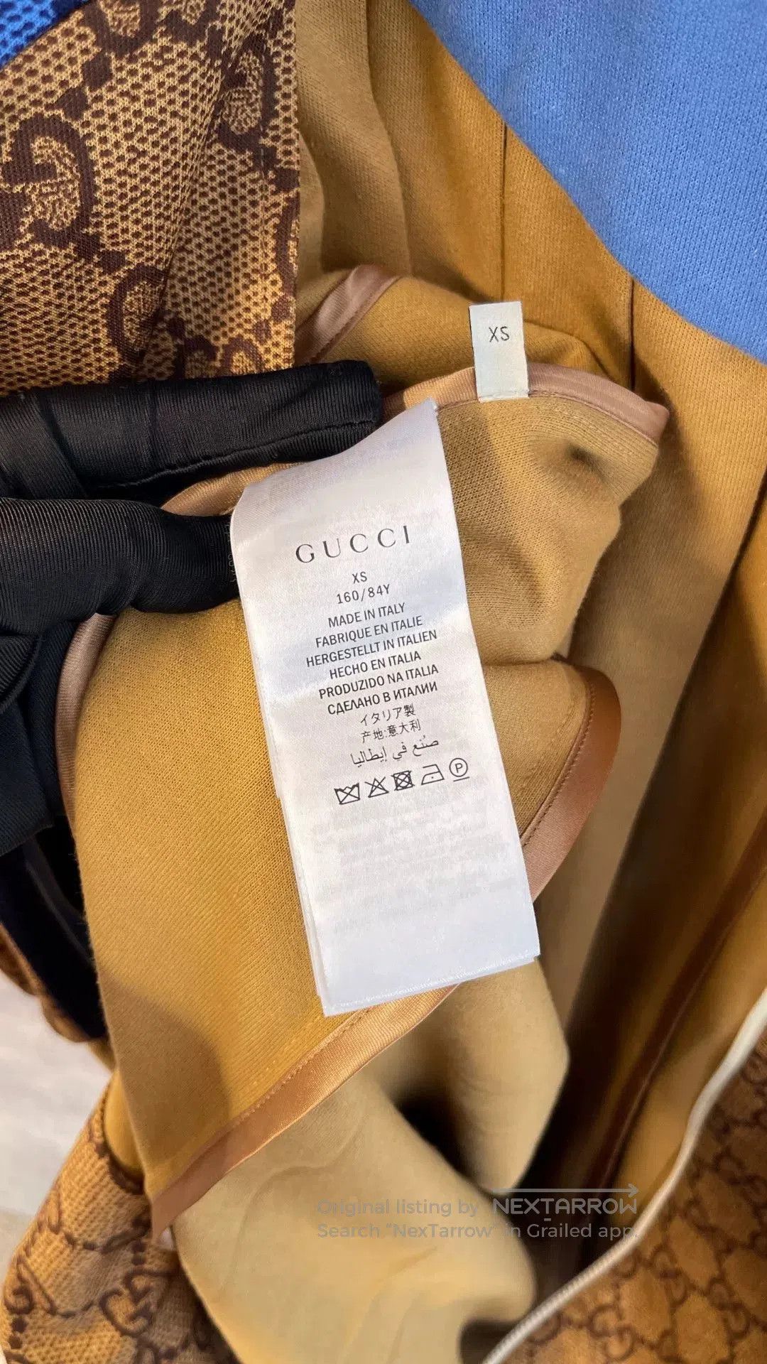 Gucci Gucci Blue Brown GG Monogram Bat Sleeve Coat. Size XS / US 0-2 / IT 36-38 - 4 Thumbnail