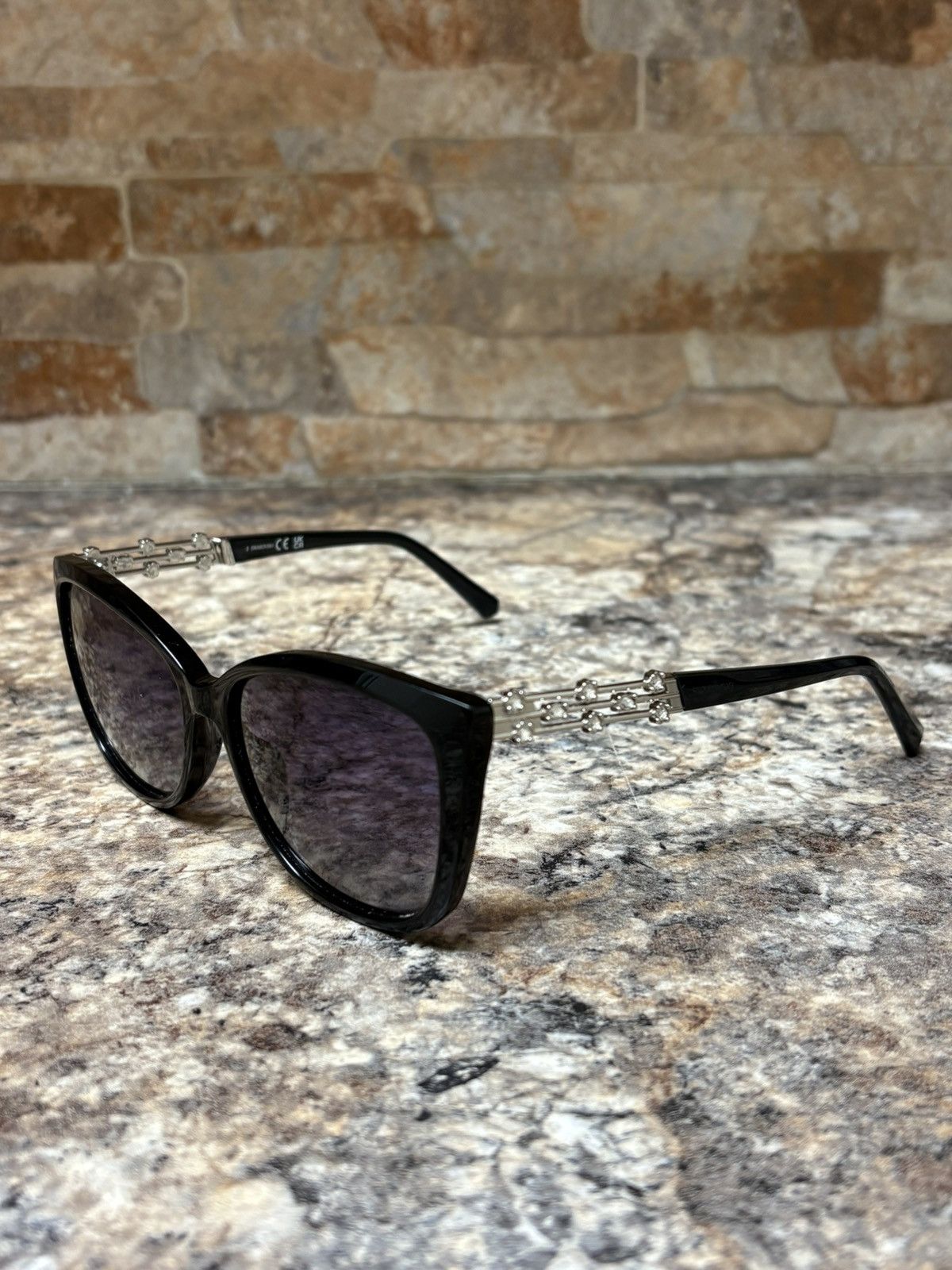 Swarovski Swarovski SK291 01B Black Glossy Cat Eye Sunglasses Size ONE SIZE - 1 Thumbnail