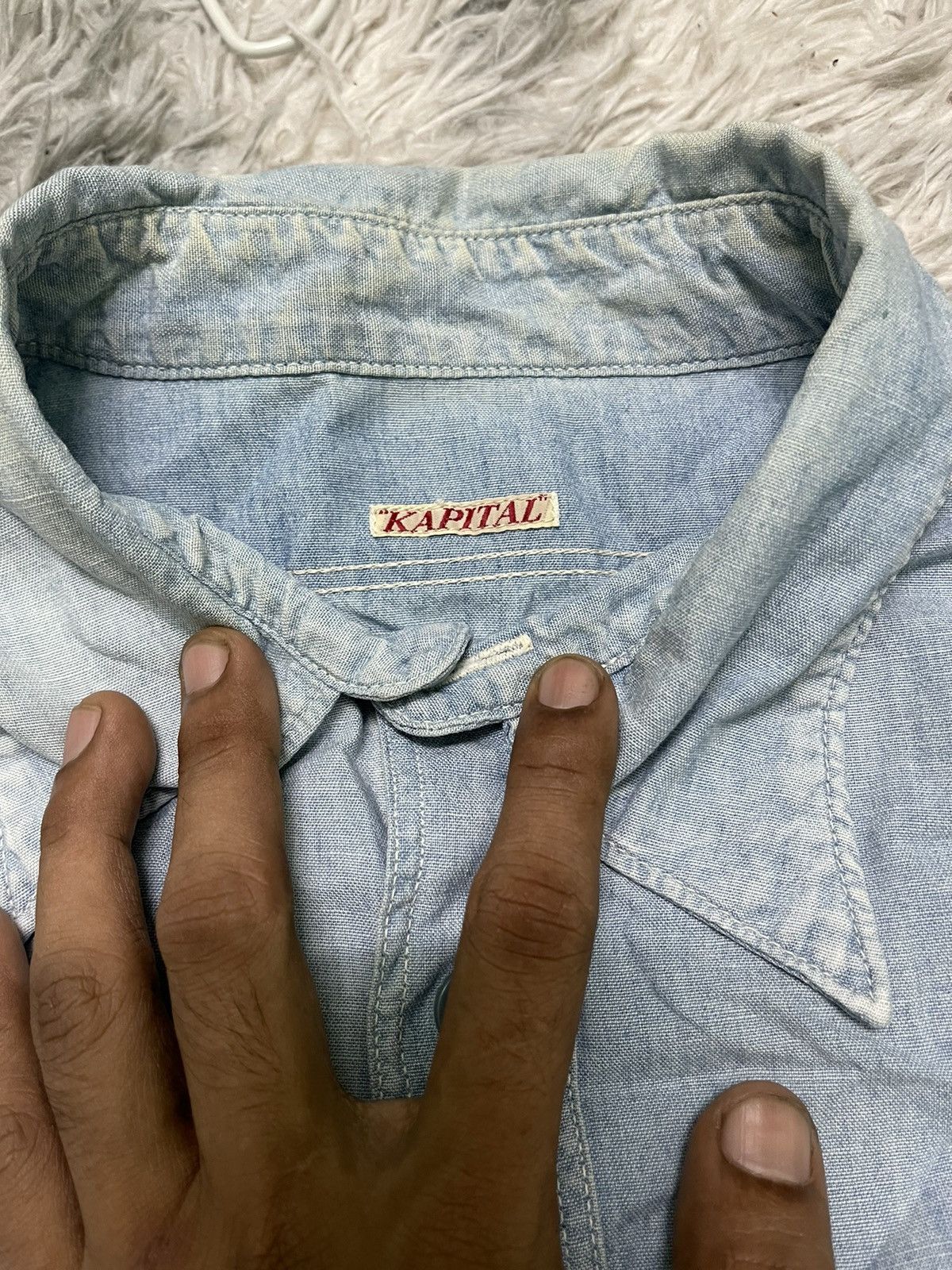 Japanese Brand × Kapital × Kapital Kountry VINTAGE KAPITAL SOFT DENIM SHIRT WW2 INSIPIRED Size US M / EU 48-50 / 2 - 7 Thumbnail