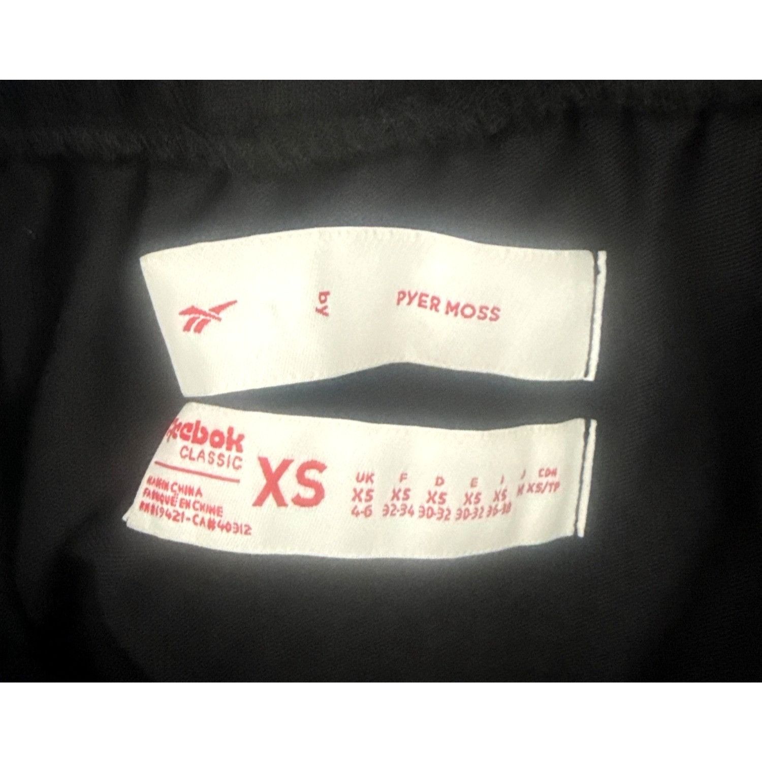 Reebok Reebok Classic X Pyer Moss Skirt XS Black Cotton Blend Elast Size 26" / US 2 / IT 38 - 4 Thumbnail