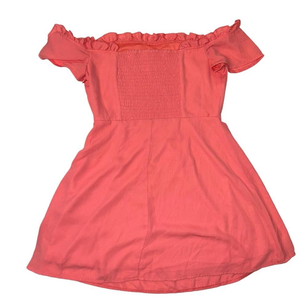 REVOLVE superdown Dulipa Ruffle Off Shoulder Salmon Mini Dress M Size M / US 6-8 / IT 42-44 - 3 Thumbnail