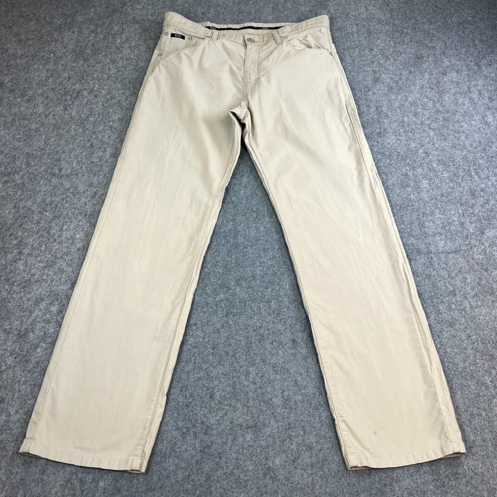 Hugo Boss HUGO BOSS Jeans Relaxed Straight 34 32 Beige Denim 5-Pocket Mens Regular Size Type XS-? Size US 34 / EU 50 - 2 Thumbnail