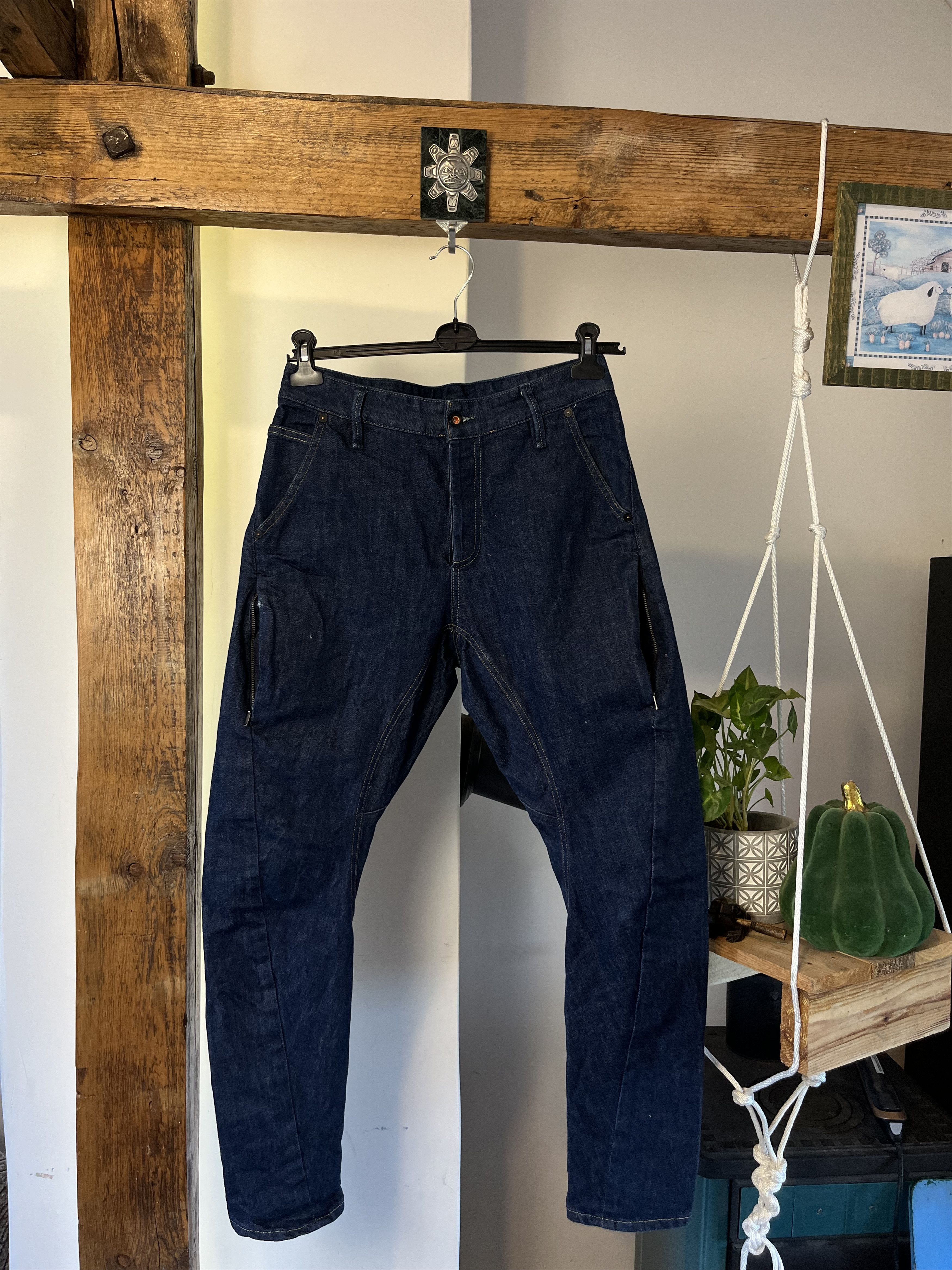 DENHAM Tokyo Men Trousers W29/L32 Drop Carrot Fit Cotton