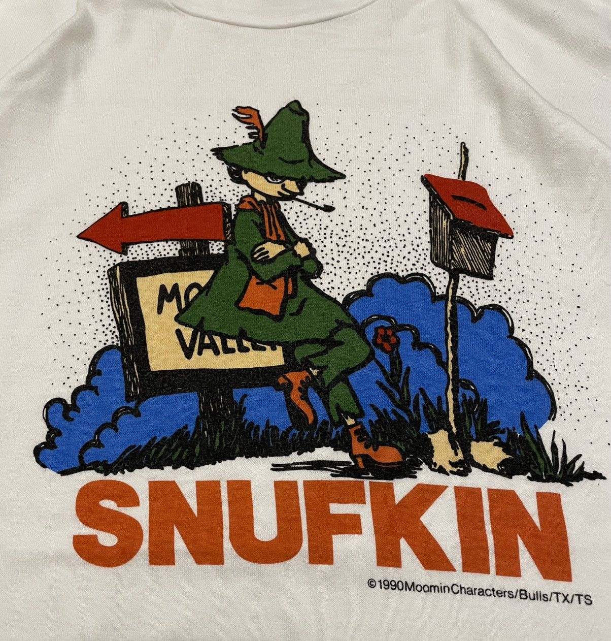 Vintage Vtg 90s Solitary Chap x Snufkin Moomin Long Sleeve Tshirt Size US M / EU 48-50 / 2 - 2 Thumbnail