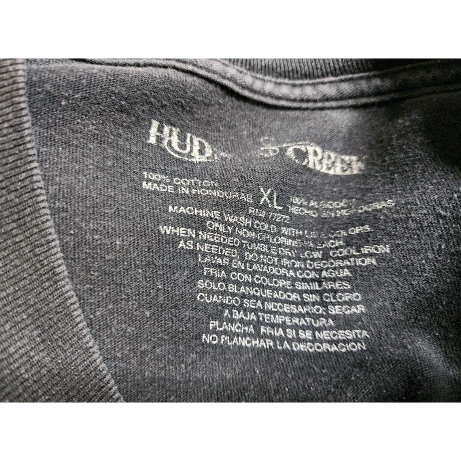 Vintage VINTAGE Hudson Creek Mens XL T-Shirt Black Short Sleeve Crew Neck Eagle Motorcycle Free Spirit Distressed Graphic Double Check 90s Mens Size US XL / EU 56 / 4 - 4 Thumbnail