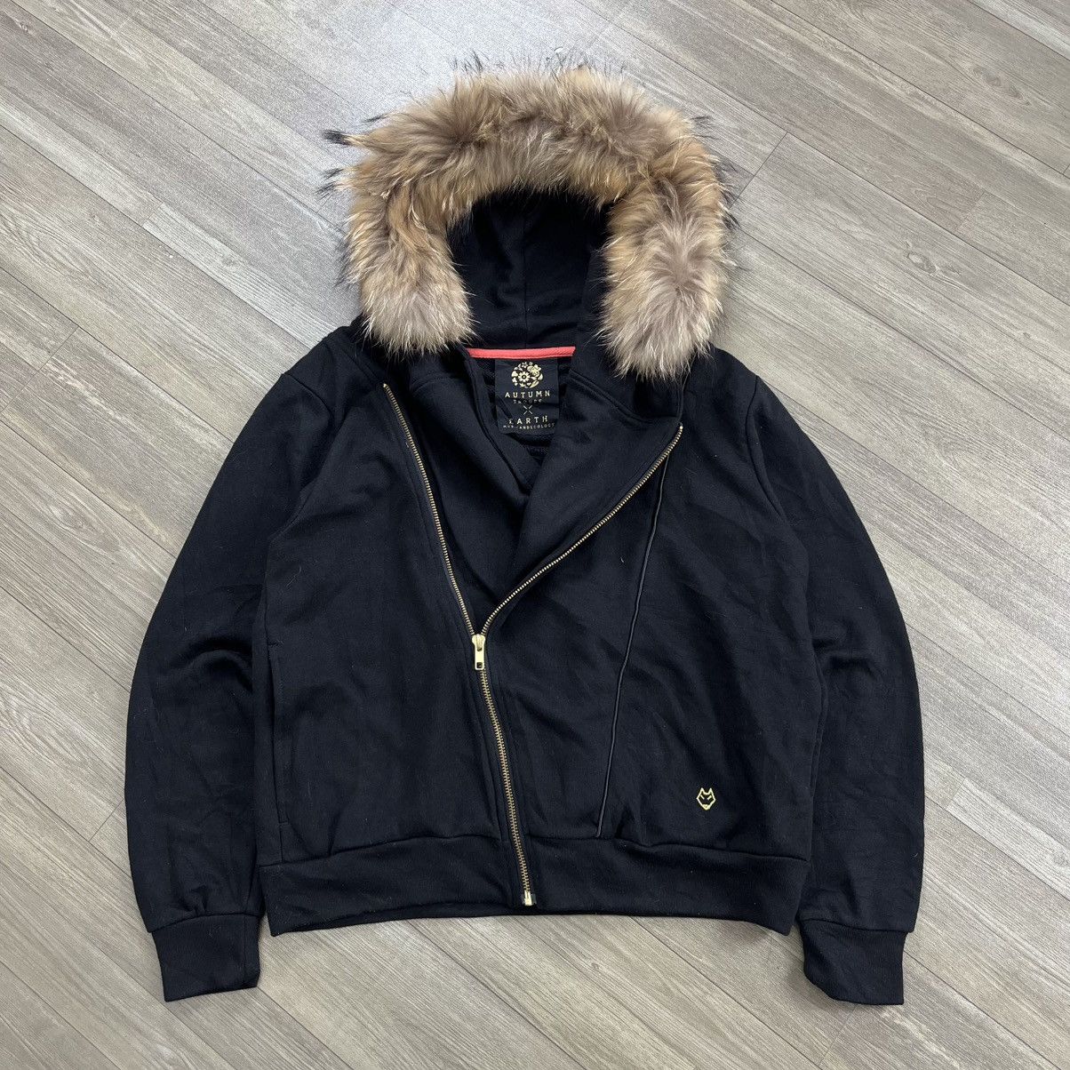 If Six Was Nine 2000s Autumn x Earth Asymmetrical Lgb Style Zip Fur Hoodie Size US M / EU 48-50 / 2 - 2 Thumbnail