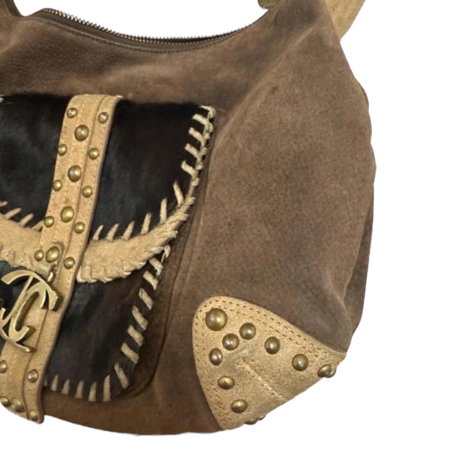 Roberto Cavalli The Cavalli Suede Large Shoulder Bag Size ONE SIZE - 3 Thumbnail