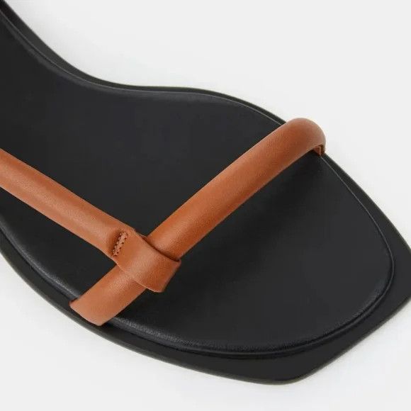Lafayette 148 LAFAYETTE148 Copper Calfskin Leather City Sandals - US8.5 Size US 8.5 / IT 38.5 - 7 Thumbnail