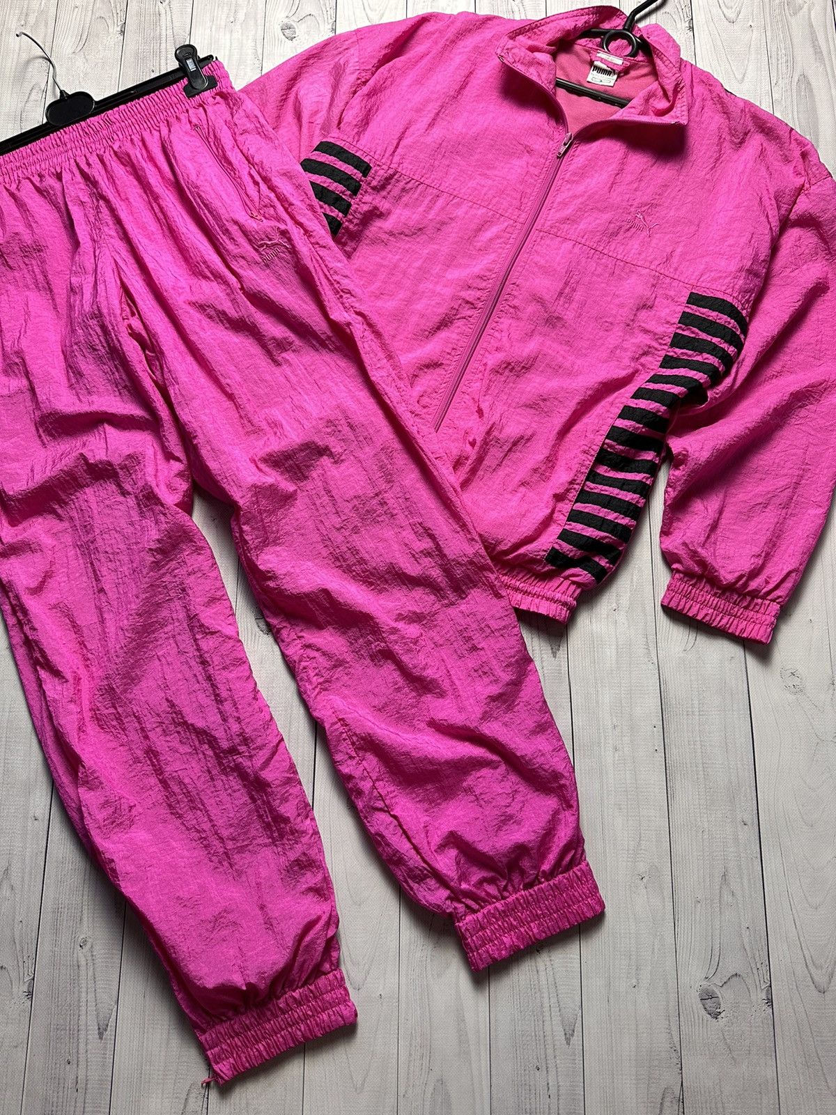Puma × Vintage Vintage puma track suit pink size M nylon Size US M / EU 48-50 / 2 - 2 Thumbnail