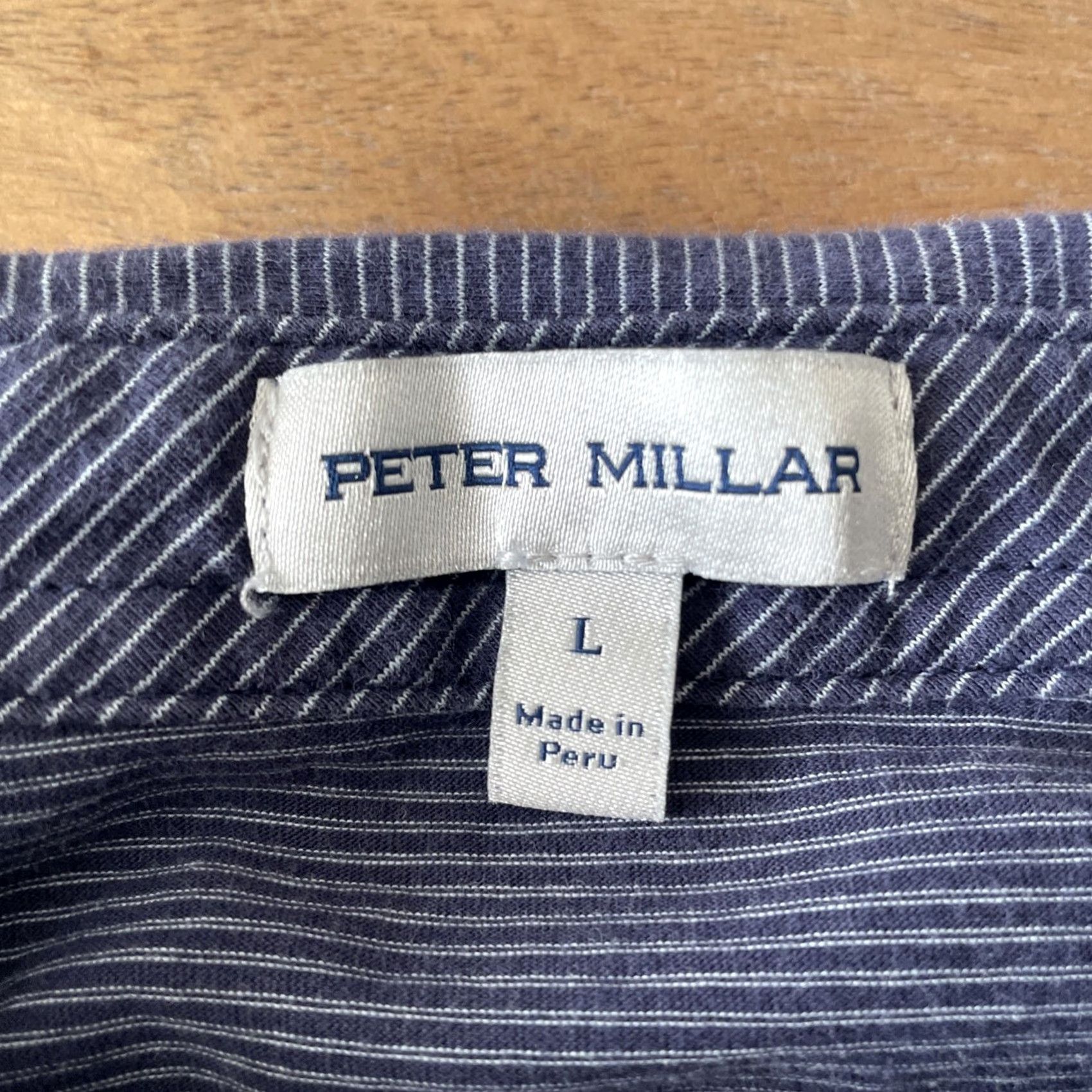Peter Millar Peter Millar Polo Shirt Mens L 100% Cotton Multicolor Striped Knit Classic Casual Golf Size US L / EU 52-54 / 3 - 3 Thumbnail