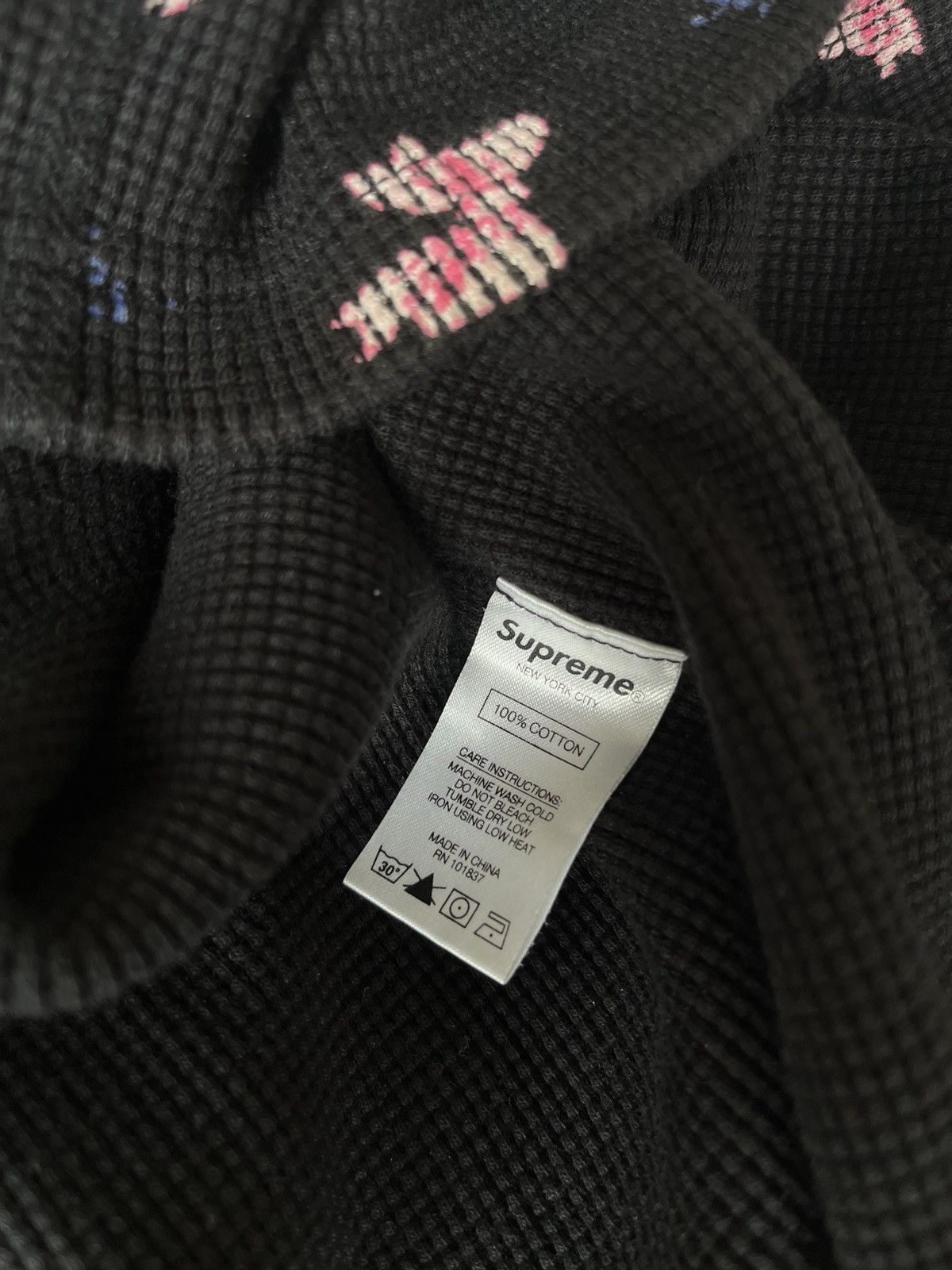 Supreme Supreme Bow Waffle Thermal FW19 Size US L / EU 52-54 / 3 - 3 Thumbnail