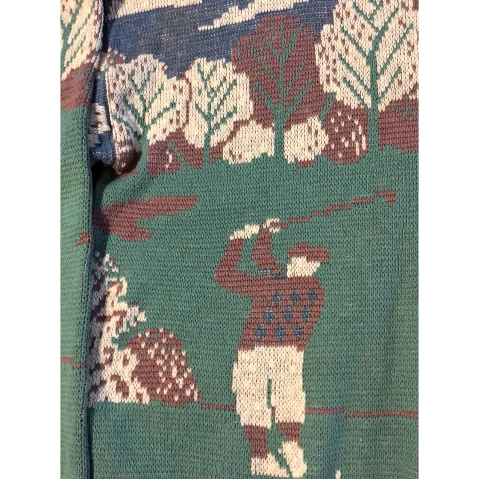 Vintage VINTAGE 90s Waterfront Workshop Golf All Over Print Sweater M USA Sport Sailing 80s Size US M / EU 48-50 / 2 - 3 Thumbnail